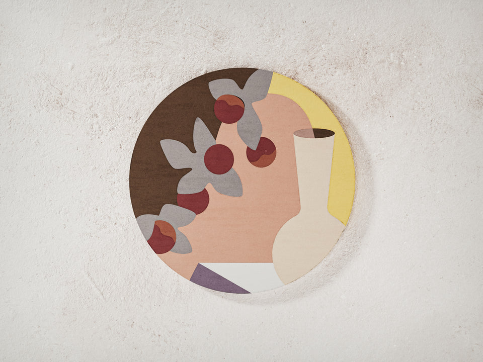 "Cezanne" Round Concrete Painting